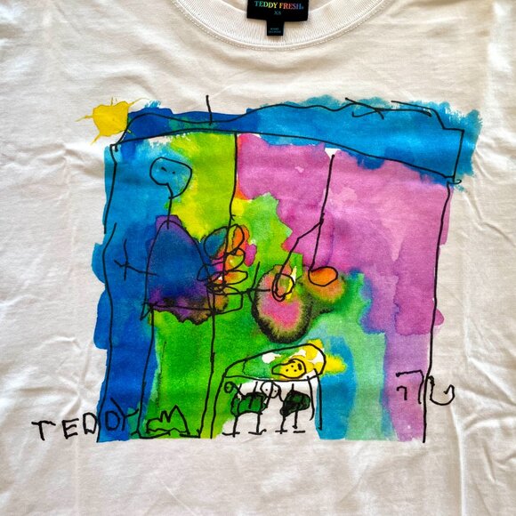 Teddy Fresh Unisex Teddy's Drawing Short Sleeve T-Shirt size XS NWOT NEW - Picture 3 of 7